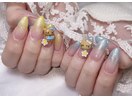鮮やかラメグラアシメ
