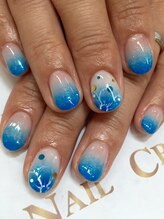 クリスタルネイル ゆめタウン博多店(CRYSTAL NAIL)/ブルーグラデーションネイル