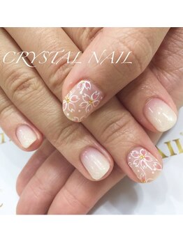 クリスタルネイル ボンベルタ橘店(CRYSTAL NAIL)/フラワーネイル