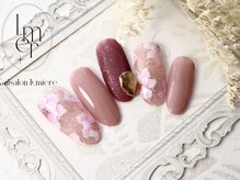 リュミエール(Lumiere)/手描き大人フラワーネイル