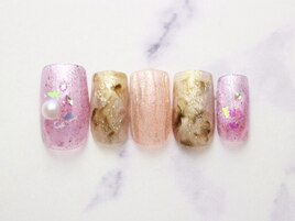 ラメマーブルネイル初回￥7500