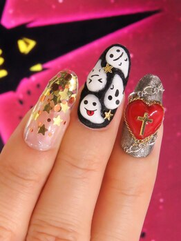 カラーズ 浜松店(colors)/オバケ大集合♪ハロウィンネイル