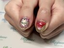 蜜璃ちゃんと赤富士☆運気UPnail