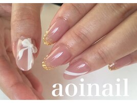 一番人気デザイン☆リボンネイル