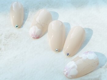 ブレスネイル(brace Nail)/春のほんわりフラワーアート