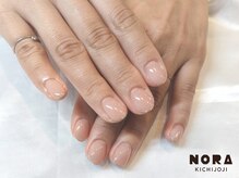 ノラネイル キチジョウジ(NORA nail KICHIJOJI)/☆ワンカラー＋ラメライン