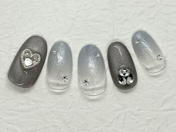 シルバーハートネイル