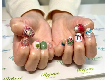 和風春ネイル☆推し活ネイル