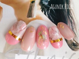 【大理石ネイル】