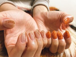 秋冬ちぐはぐネイル