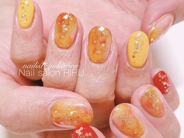 ニュアンスネイル/紅葉ネイル