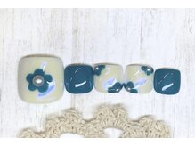 アルセア 上野御徒町店(Alcea)/春ネイル　手描き花　オーロラ　