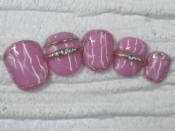 ハニービービー(Honey Bee Bee)/春大理石ネイル