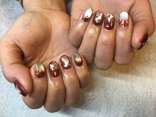 ラウト デコレーションアンドネイルサロン(Lauto Decoration&Nail Salon)/レッド＆シルバーマグネット