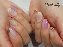 押し花×フラワー×塗りかけ×春