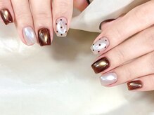 ナユキネイル 新宿店(NA.YUKI Nail)/バイカラー 水光マグネット