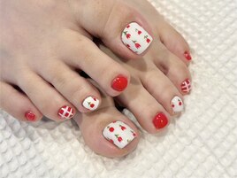 girly foot nail。