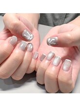 ザ バーム 船橋店(THE BALM)/細フレンチネイル/リボンネイル