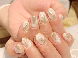 1月　ミラーニュアンスネイル