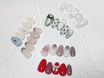 クラウド9 神戸三宮店(cloud nine)の写真/お任せでも可愛くなれる定額デザインをご用意♪豊富なカラー・パーツで周りと差がつくオシャレな指先に☆