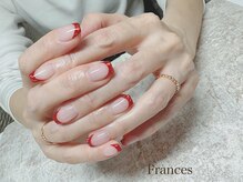 フランセス(Frances)の雰囲気（冬にやりたい赤のガラスフレンチ☆）