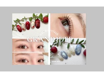 ネイルアンドアイラッシュ グランジュテ(GRANDJETE)の写真/ネイル＆まつげ同時施術OK◎効率よくキレイに！