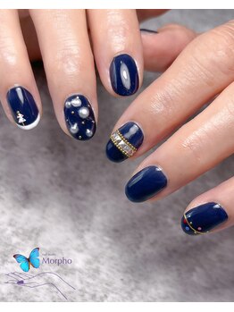 モルフォ 千駄ヶ谷(Morpho)/さりげなくクリスマスネイル