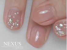 ネクサス(NEXUS)/透明感ビジューネイル