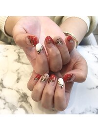 バレンタインネイル