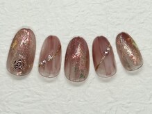 サニーサイド ウィズ マキア 茅ヶ崎店(Sunnyside with MAQUIA)/オーロラ×フラワーネイル