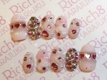 ネイルアンドまつげエクステ リッチエイト 原宿店(Rich8)/ハートリボンのオーダーチップ