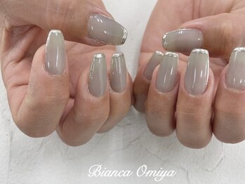 ビアンカ ネイルサロン 大宮店(Bianca)/ミラースキニーフレンチ