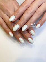 ウロネイルズ(ulo nails)/グレーホワイトワンカラー
