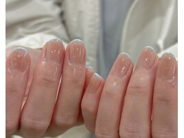 チーク×水色フレンチ