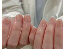 チーク×水色フレンチ