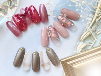 リノ(Lino)の写真/栄すぐ&オフ無料★【ジェルチップ選べる定額 ¥10900】毎月変わるデザインで飽きなし！美爪・モチ・センス◎