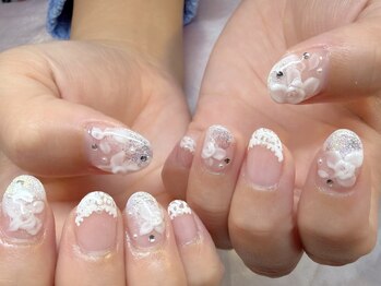 マシェリ(MA CHERIE)/レース×3Dフラワー