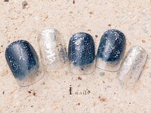 アイネイルズ 町田店(I nails)/スノー風塗りかけネイル6480円