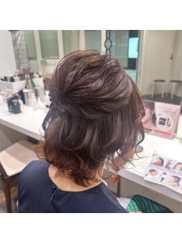 アトリエはるか エチカ表参道店/ボブハーフアップ