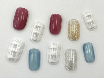 ネイルサロン クイール 小山店(NAIL SALON QUILL)/マグネット＆ざっくりチェック
