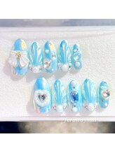 ファラウェイネイル(Faraway nail)/ちゅるちゅる水色ネイルチップ☆