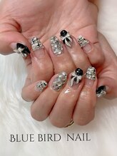 ブルーバードネイル(Blue bird nail)/ツイードnail