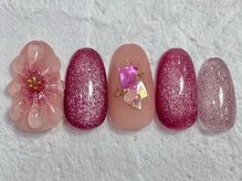 レイネイル 岐阜茜部店(RAY NAIL)/ぷっくりフラワー