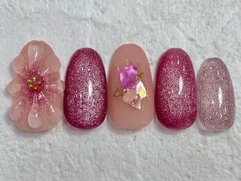 レイネイル 岐阜茜部店(RAY NAIL)/ぷっくりフラワー