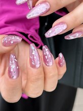 ネイルズキュー(NAILS CUE)/秋ネイル/モーヴピンク