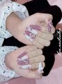 レアネイル 渋谷店(Le’a nail) フラッシュネイル☆キュートなデザインも好きです。