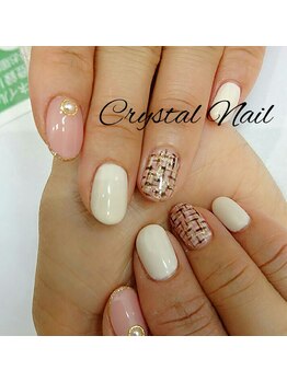 クリスタルネイル ボンベルタ橘店(CRYSTAL NAIL)/ツイードネイル