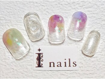 アイネイルズ 梅田店(I nails)/ペールカラーニュアンス￥7700