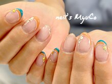 ネイルズミューコ(nail's MyuCo)/秋のダブルフレンチ