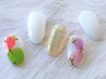 《ジェルオフ無料》ハンド 定額ネイルアート 3本★次回クーポン付